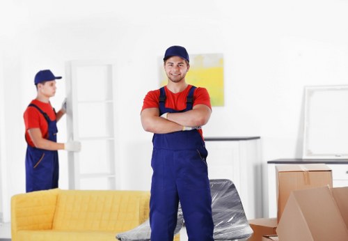 Staff training for careful lifting and moving in a Man With Van St Pauls Cray service