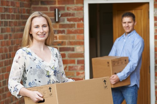 Moving day checklist and packed belongings for removals in St Pauls Cray