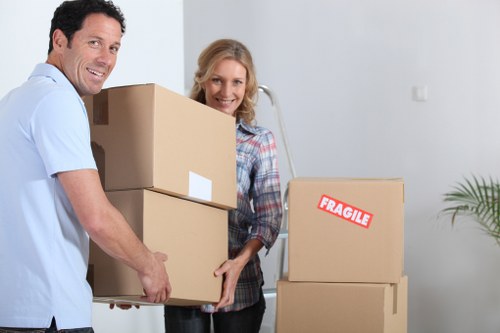 Loading a commercial vehicle for a local office or shop move