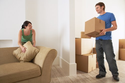 Local movers handling packed boxes for a home move in St Pauls Cray